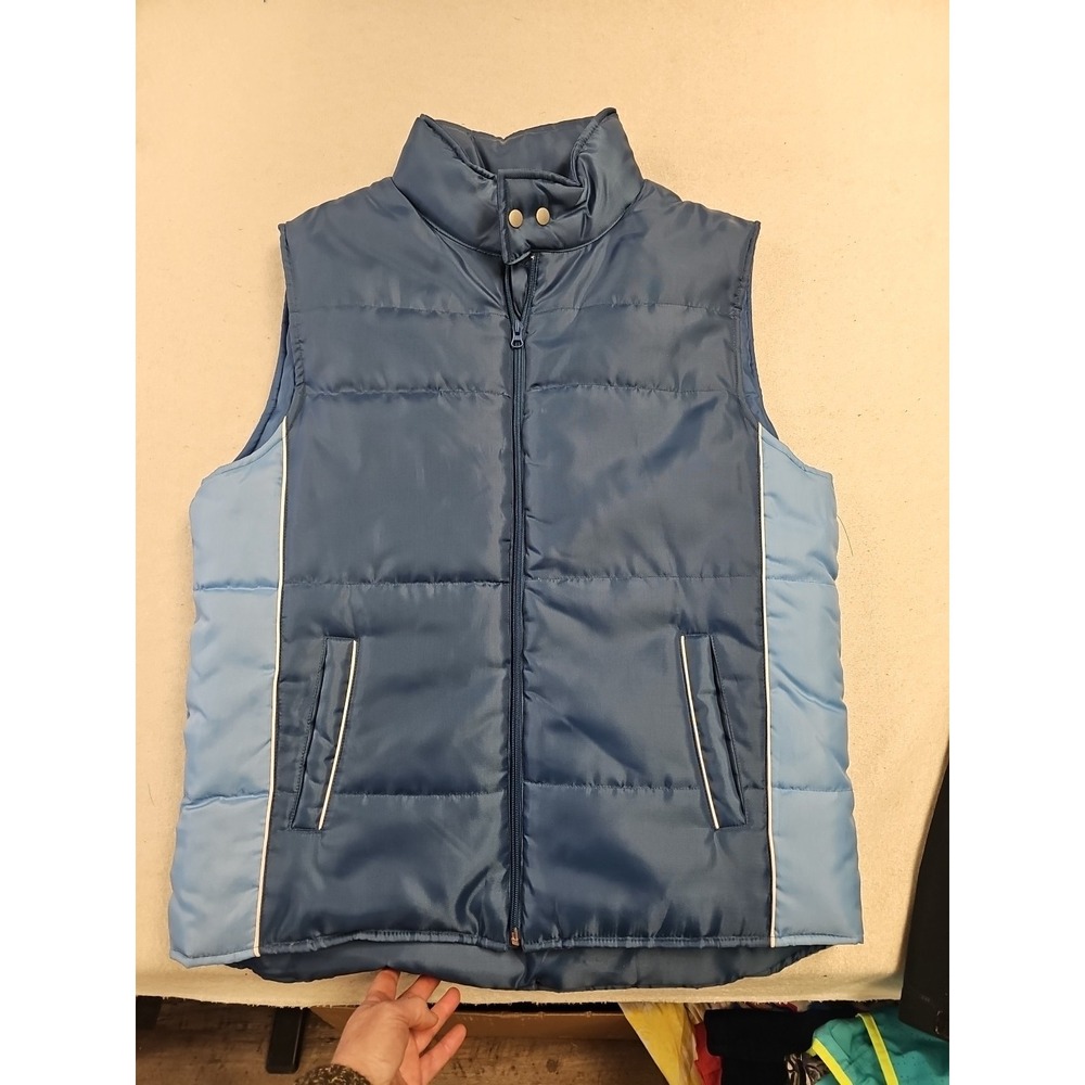 Arizona Jeans Co Men's Large Blue Puffer Vest Full Zip Pockets New